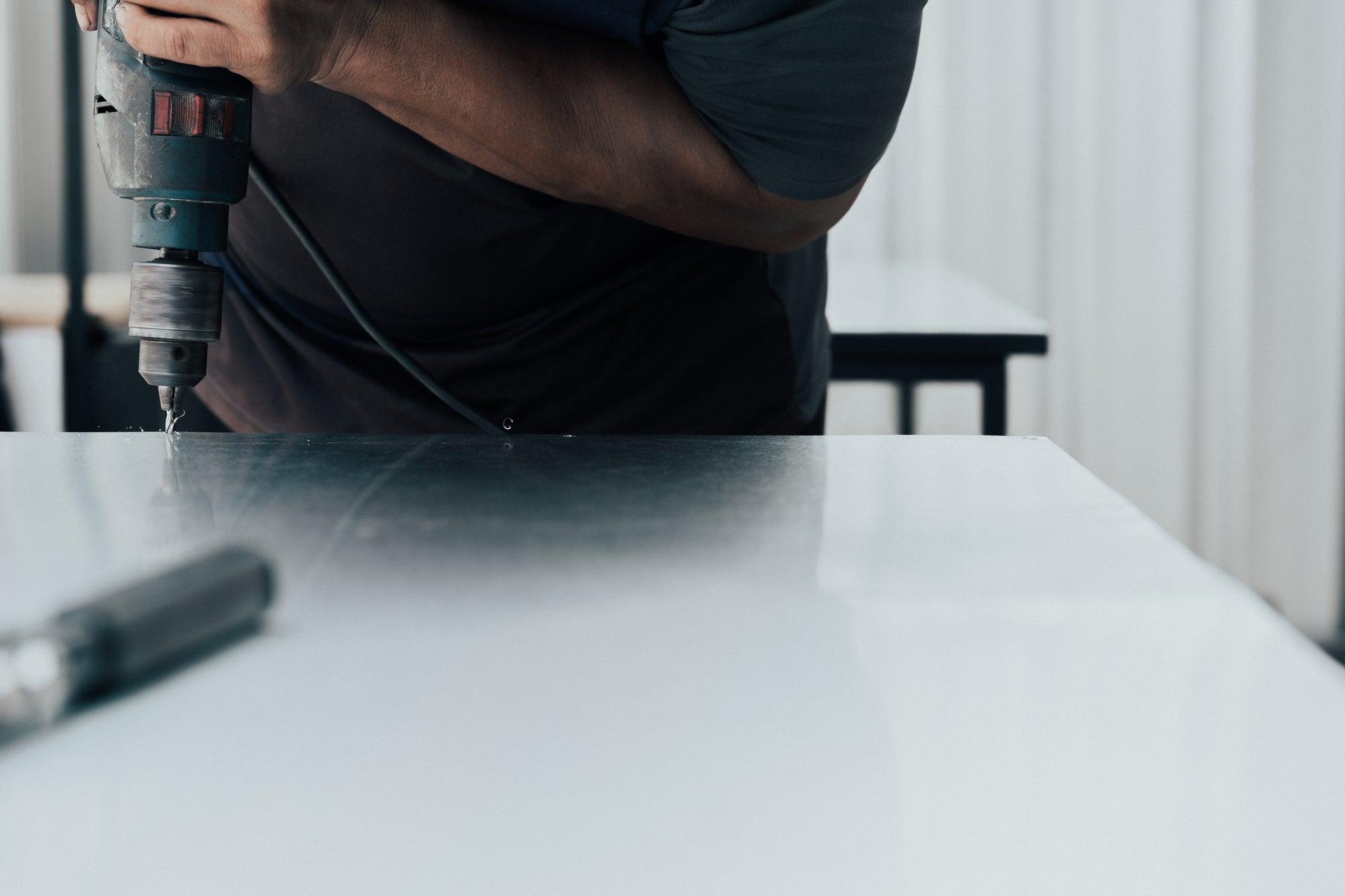 Installing a Wireless Charger Into a Desk